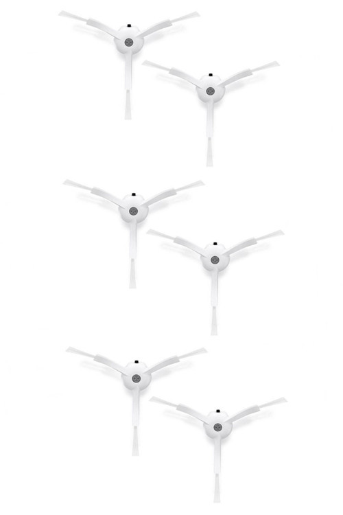 Roborock QRevo Plus Uyumlu 6 Adet Beyaz Yan Fırça