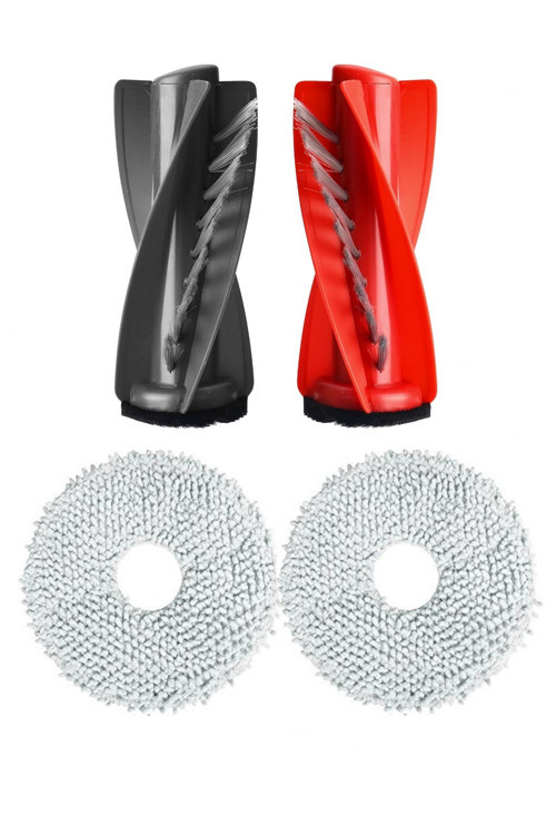 Roborock QRevo C Uyumlu 1 Adet Ana Fırça 2 Adet Mop Fiber Paspas