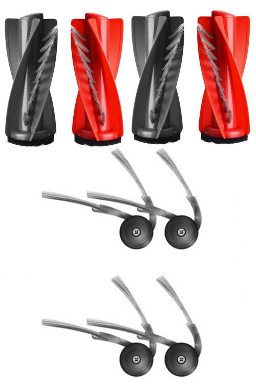 Roborock QRevo C Uyumlu 2 Adet Ana Fırça 4 Adet Yan Fırça