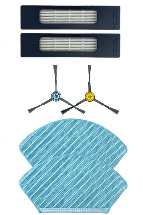 Fakir Robert RS 770 Uyumlu 2 Adet Hepa Filtre 2 Adet Yan Fırça 2 Adet Mop Fiber Paspas