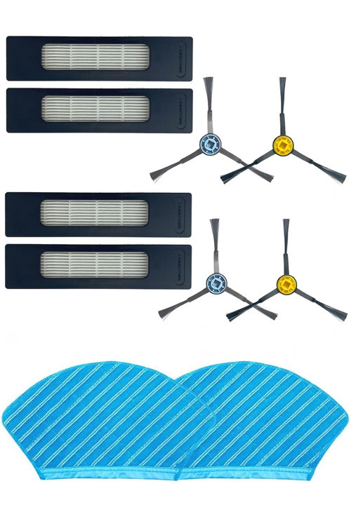 Midea M7 Robot Süpürge Uyumlu 4 Adet Hepa Filtre 4 Adet Yan Fırça 2 Adet Mop Fiber Paspas