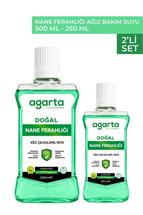 2 Li Avantajlı Nane Ağız Bakım Seti 500 ml ve 250 ml