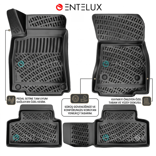 Fiat Bravo 1.6 Mjet Emotion 2010 ile Uyumlu TPE 3D Premium Paspas Seti