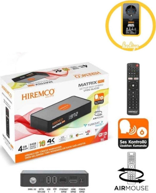 2023 Hediyeli Matrix Pro Android Tv Box - Çanaklı-çanaksız Internet 4k Uydu Alıcısı - 4/64 Gb Tkgs