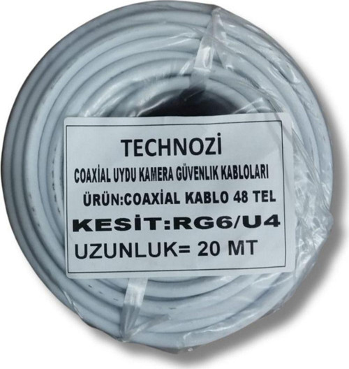 Çanak Anten Kablosu Rg6 20 Metre Uydu Kablosu