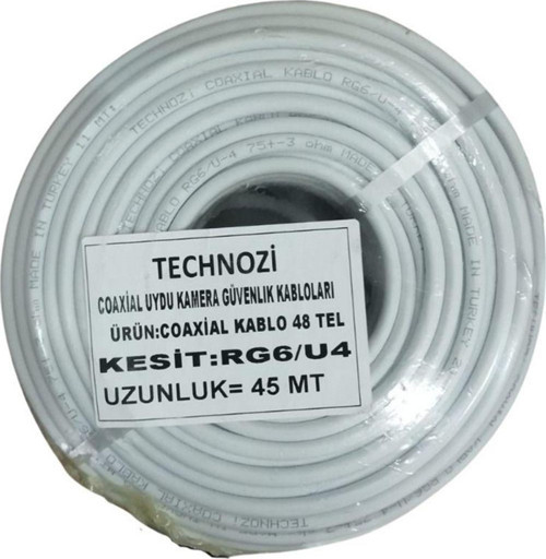 Çanak Anten Kablosu Rg6 45 Metre Uydu Kablosu