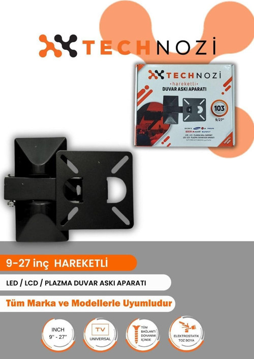 Hareketli Tv Askı Aparatı 9/27''