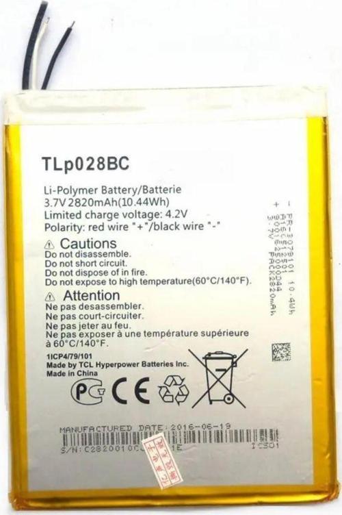 Alcatel Tab Pixe 3 Uyumlu Tablet Pil Batarya TLp028BC 2820mAh