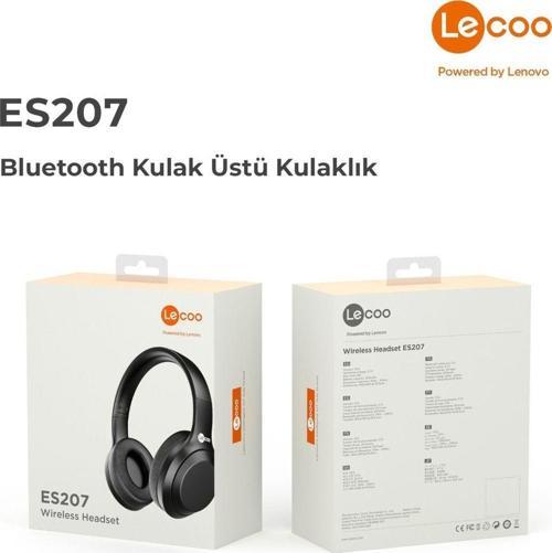 ES207 Bluetooth Kablosuz Mikrofonlu Kulak Üstü Kulaklık Siyah
