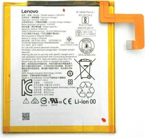 Lenovo Uyumlu Tab M10 FHD Plus L19D1P32 TB-X606FA TB-X606XA TB-X606F TB-X606X Tablet Batarya