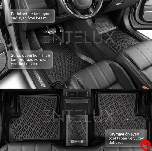 Mercedes E W212 Clas E 250 CGI Elegance 2014 ile Uyumlu TPE 3D Premium Paspas Seti