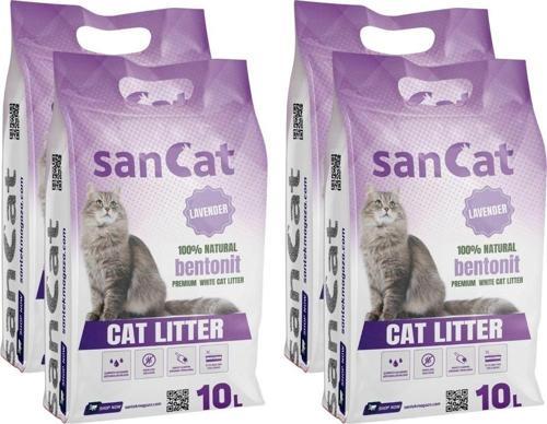 Lavanta Kokulu Premium Beyaz Kedi Kumu 10 Lt. X 4 Adet