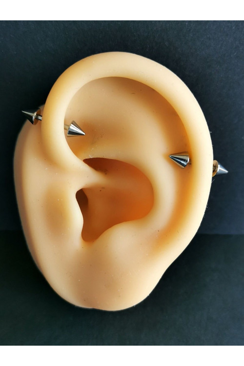 4 Adet Spike Piercing Başlığı