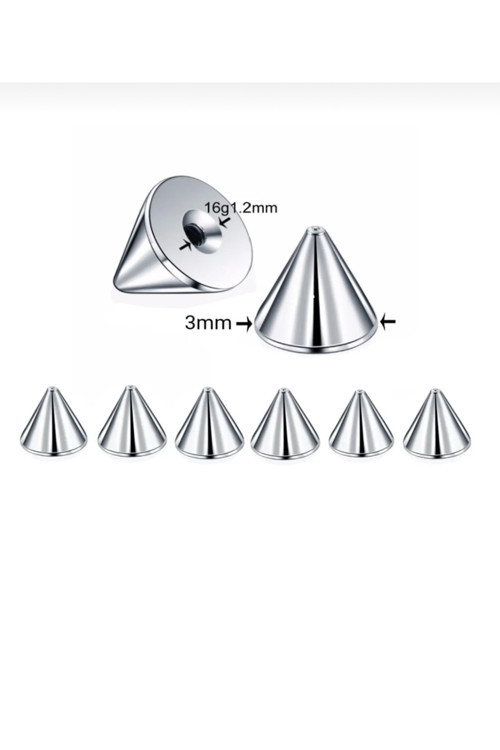 6 Adet Spike Piercing Başlığı