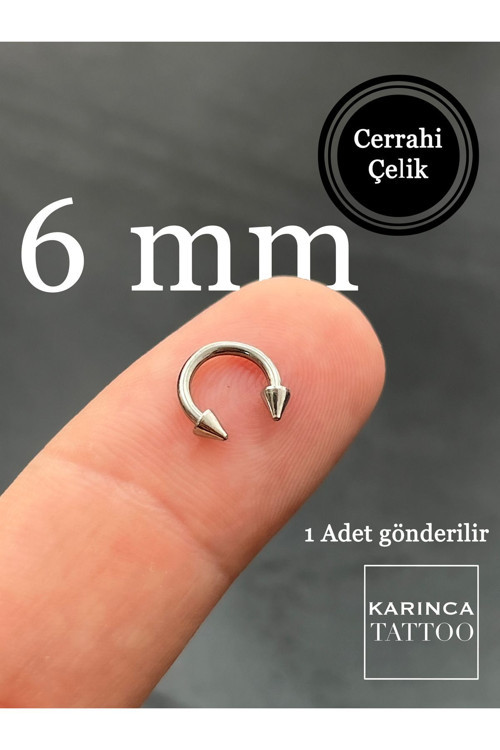 6Mm En Küçük Halka Spike Tragus Septum Smiley Kaş Snug Daith Kulak Kıkırdak Forward Helix Piercing