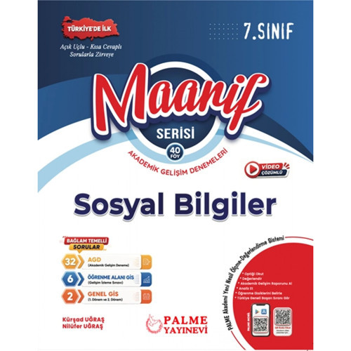 7. Sınıf Maarif Sosyal Bilgiler Akademik Gelişim Denemeleri (40 Fasikül)