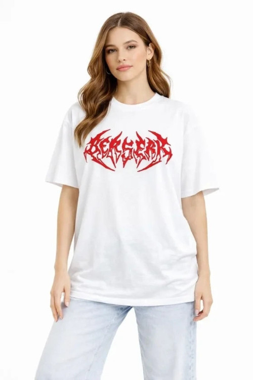Baskılı TShirt Yazlık Kısa Kol Bisiklet Yaka Rahat Kalıp Tişört