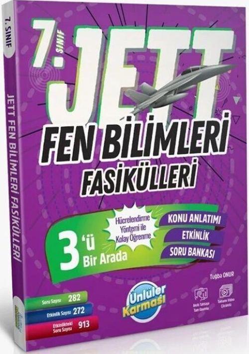 7. Sınıf Fen Bilimleri JETT Soru Fasikülleri Ünlüler Yayınları