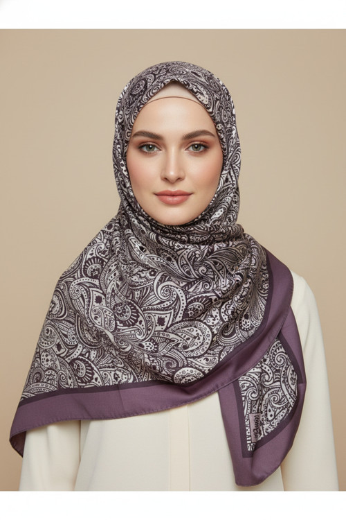 Zarif, Yaprak Desenli Soft Şal 70 x180
