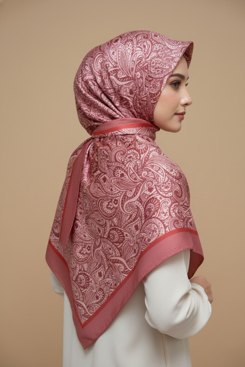 Zarif, Yaprak Desenli Soft Şal 70 x180