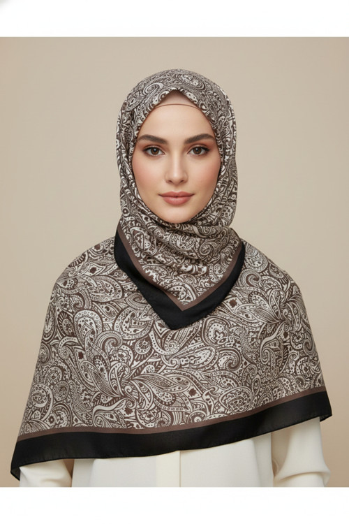 Zarif, Yaprak Desenli Soft Şal 70 x180