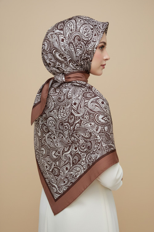 Zarif, Yaprak Desenli Soft Şal 70 x180
