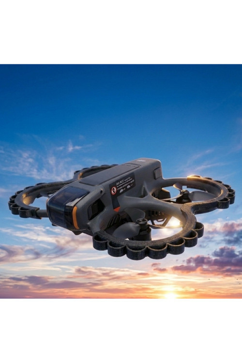 DJI Avata 2 Yumuşak Gövde Koruyucu - Darbe Emici Özel Tasarım - Siyah