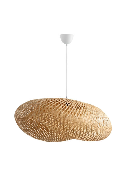 Bohem Bambu Bulut Sarkıt Avize Lamba 60cm - Iskandinav, Modern, Bohem, Rattan Aydınlatma