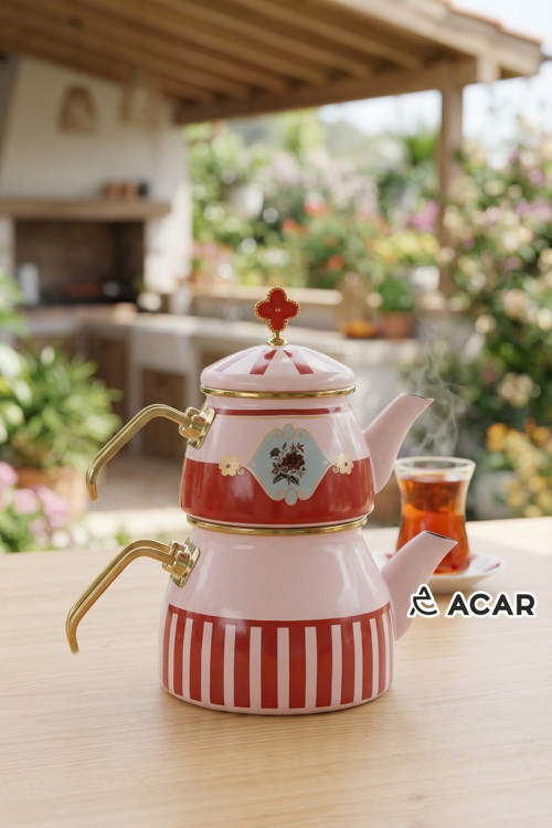 Emaye Chole Collection Çaydanlık Gold