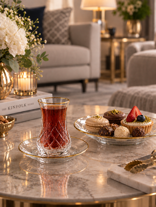 6 Kişilik 12 Parça Şangay Çay Takımı