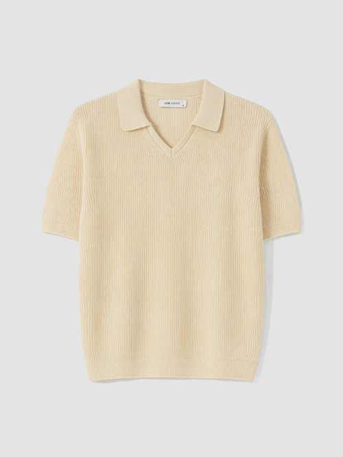 LCW Vision Bej Polo Yaka Fitilli Erkek Kazak