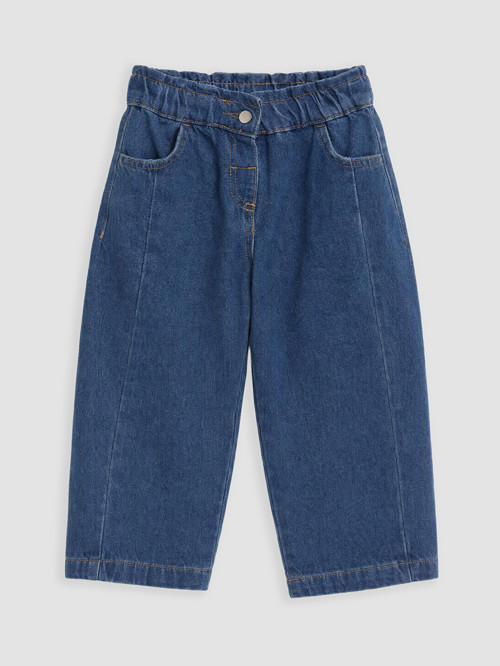 LCW Kids İndigo Beli Lastikli Kız Çocuk Jean Pantolon