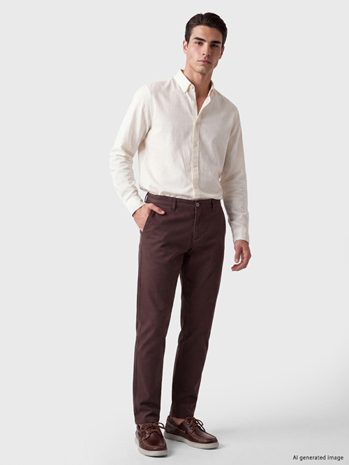 LCWAIKIKI Classic Mürdüm Slim Fit Erkek Chino Pantolon