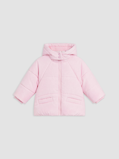 LC WAIKIKI Pembe Kapüşonlu Kız Çocuk Mont
