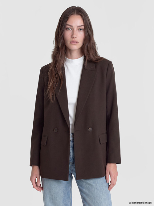 LCW Modest Kahverengi Kadın Blazer Ceket