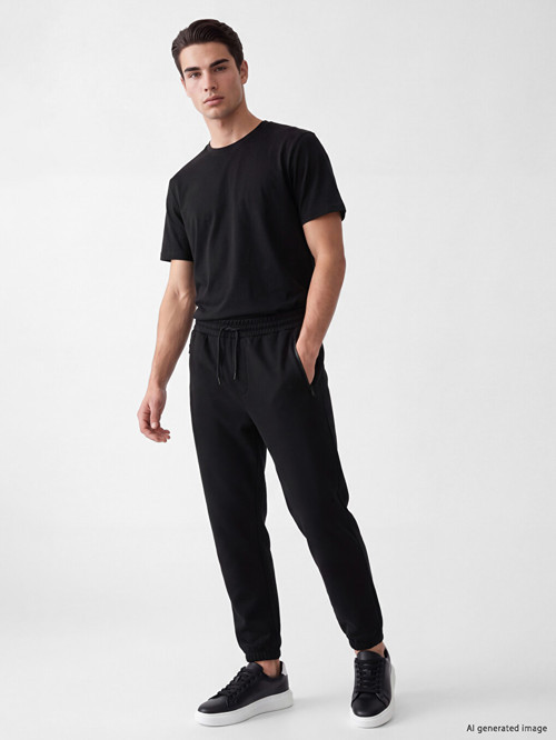 LC WAIKIKI Siyah Regular Fit Erkek Eşofman Altı
