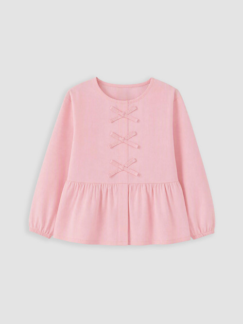 LCW Kids Pembe Fiyonklu Kız Çocuk Gömlek