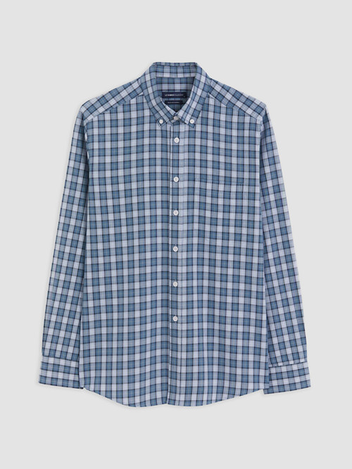 LCWAIKIKI Classic Mavi Regular Fit Ekose Erkek Gömlek