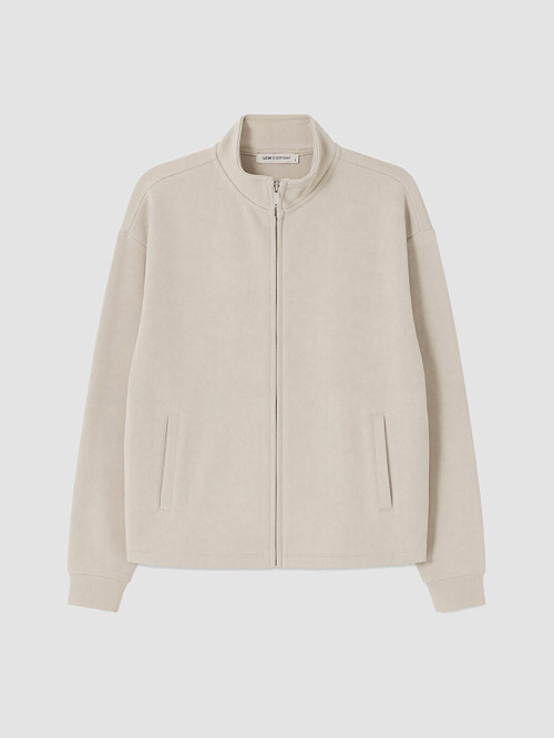 LCW EVERYDAY Gri Oversize Kadın Fermuarlı Sweatshirt
