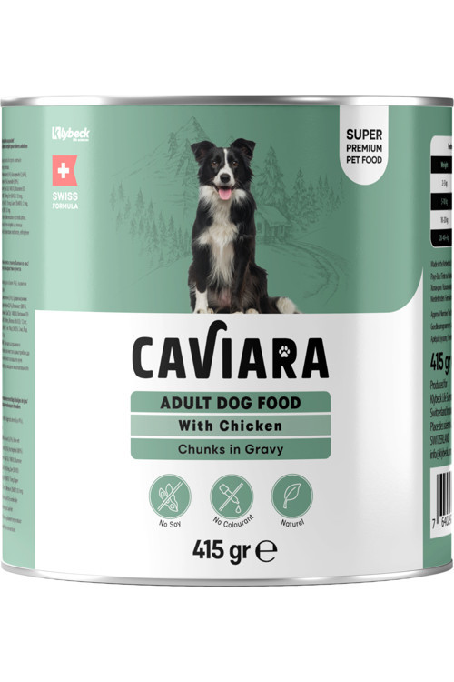 Sos İçinde Et Parçacıklı Tavuklu Yetişkin Köpek Maması Konservesi 415 Gr