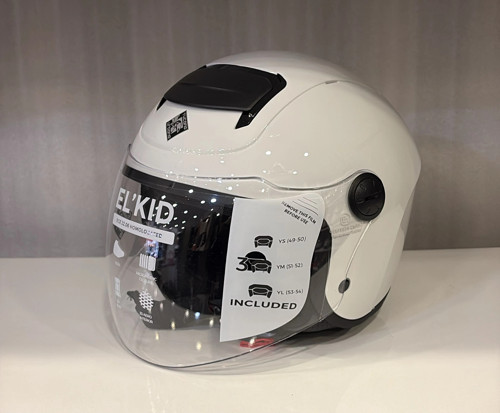 KASK TUCANO URBANO EL KID YARIM ÇOCUK KASKI PARLAK BEYAZ