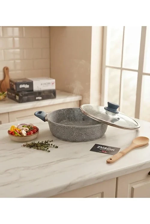 Granit 32 cm Basık Tencere
