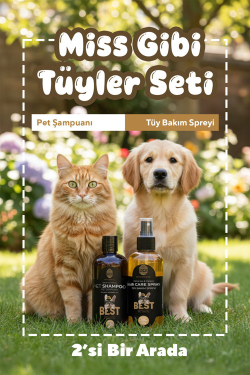 Pet Kedi Ve Köpek (Şampuan-Tüy Bakım Spreyi) Avantaj Paketi 2