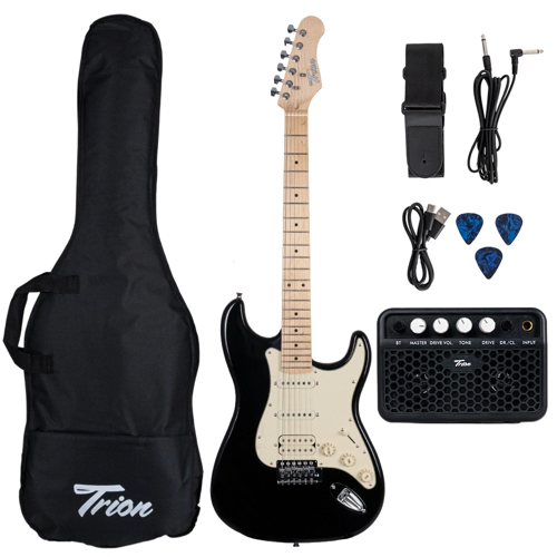 n TGP-112-BK Aksesuar ve Amfi Dahil Siyah Elektro Gitar Seti