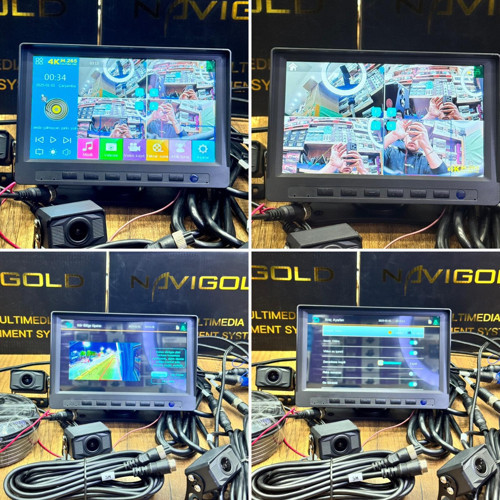 P5 4K Ultra HD 4 Kameralı Ağır Vasıta ve Ticari Araç Monitör Kayıt Seti (Kör Nokta Uyarı Sistemli)