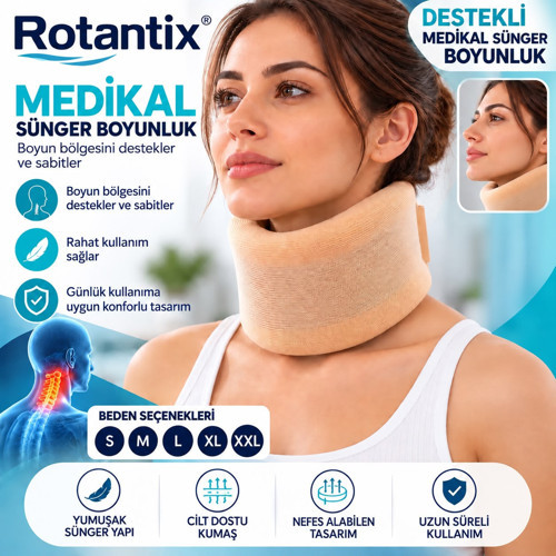 Destekli Medikal Sünger Boyunluk