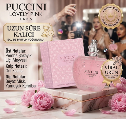 Lovely Pink EDP 100 ml Kadın Parfümü – Pembe Şakayık & Gül Esaslı Viral Uzun Süre Kalıcı Özel Seri