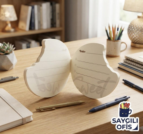Saygılıofis Çikolata Tasarımlı Not Defteri Not Kağıdı 105*130 mm Kokusuz Yapışkansız 100 % Natural