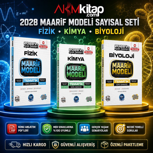 Çap Yayınları Üniversiteye Hazırlık Fizik Kimya ve Biyoloji Ders Platosu Maarif Modeli Tematik Soru Bankası Seti 3 Kitap