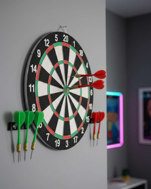 Şık Tasarımlı Dart Tahtası 12 İnç Dayanıklı Ahşap Gövde